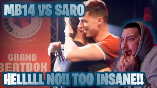 HELLLLLLLLL NO MB14 vs SARO  Grand Beatbox LOOPSTATION Battle 2017  SEMI FINAL REACTION [upl. by Gael]