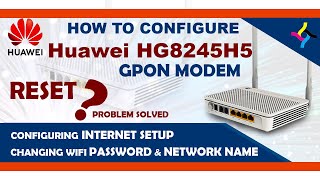 how to configure Huawei EchoLife HG8245H5 GPON modem internet amp WIFI configuration Andmtatube [upl. by Ettelohcin]