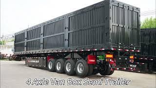 4 Axle Van Box Semi Trailer [upl. by Nrek]