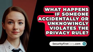 What Happens If Someone Accidentally Or Unknowingly Violates The Privacy Rule [upl. by Pierce]