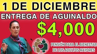 ENTREGA DE AGUINALDO 1 DE DICIEMBRE TODOS COBRAN PENSIÓN BIENESTAR DE LOS ADULTOS MAYORES [upl. by Norreht871]