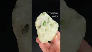 Diopside Crystals with Mica on Marble Matrix Badakhshan Afghanistan [upl. by Haelhsa]