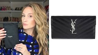 YSL UNBOXING SAINT LAURENT WALLET [upl. by Norvol199]