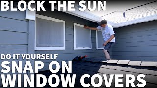 DIY EZ Snap On Sun Screens to Reduce Heat From Window Without Tint  Coolaroo Shade Installation [upl. by Jack]