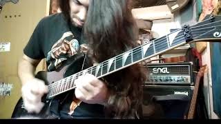 Evile  Infected Nation Guitar Solo Cover [upl. by Christalle]