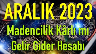 Kripto Para Madenciliği Kârlı mı  Aralık 2023 [upl. by Nayrbo]