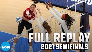 Wisconsin vs Louisville 2021 NCAA volleyball semifinal  FULL REPLAY [upl. by Ennaxor]