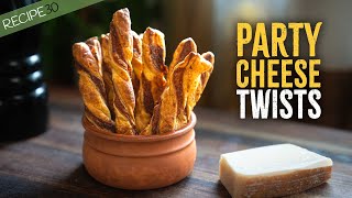 Perfect Party Cheese Twists with Mustard amp Parmesan [upl. by Rehpinnej]