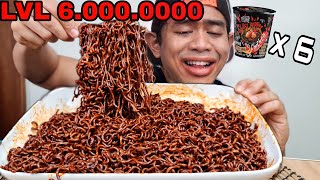 NIKMATNYA SARAPAN 6 CUP MIE HITAM GHOST PEPPER TERPEDAS LVL 6 JUTA [upl. by Zelig]