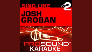 My Confession Karaoke Instrumental Track In the Style of Josh Groban [upl. by Nairdna]