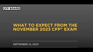 What to Expect from the CFP® Exam Experience [upl. by Nagirrek75]