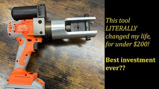 Unbelievable Deal Electric Hydraulic Crimper Review  Best Tool Investment Under 200 [upl. by Kutchins]