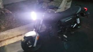 Kymco Spade 150 LED light  Emgo universal shorty muffler [upl. by Shaughn]