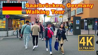 Saarbrücken Altstadt 4K Walking Tour durch Innenstadt amp Fußgängerzone bis Hauptbahnhof [upl. by Anitsrhc]