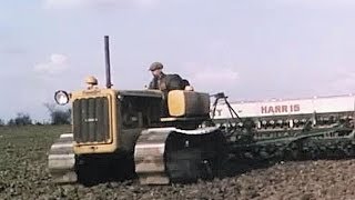 Tractors Working On The Farm Power On The Land  1943 CharlieDeanArchives  Archival Footage [upl. by Kera761]