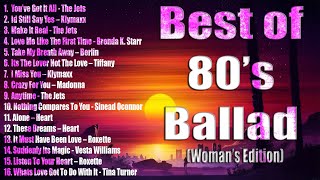 Powerful Voices and Heartfelt Ballads A Tribute to the Women of the 80s  Best Of 80s Ballad [upl. by Elleivad]