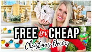 FREE Or CHEAP DIY CHRISTMAS DECOR  HOLIDAY DECORATING IDEAS [upl. by Atinihc529]