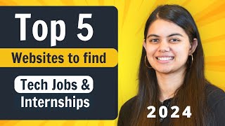 5 Best Websites to find Jobs and Internships in 2024  Software Engineering [upl. by Ocnarf]