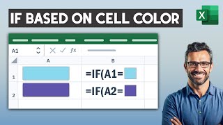 IF Statement in Excel Based On Cell Color  Excel Formula [upl. by Annairt]