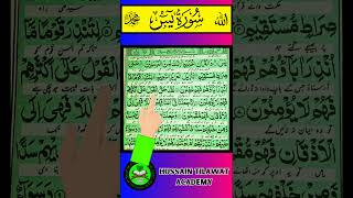 Surah Yaseen Tilawat  Hussain Tilawat Academy 0001019 surahyaseen shorts [upl. by Eelirem]