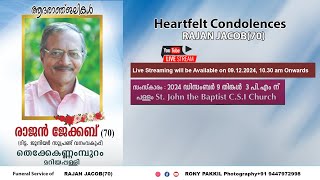 FUNERAL  RAJAN JACOB70  09122024  LIVE STREAMING  KALPANA STUDIO [upl. by Todhunter]