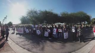 Maryvale High School Students Protest Against Arpaio and Trump [upl. by Kellie]