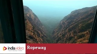 Ropeway at Pavagadh Mahakali Temple Gujarat  India Video [upl. by Yanrahs]