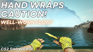 Hand Wraps CAUTION WellWorn  CS2 Skin Showcase 1224 [upl. by Reywas]