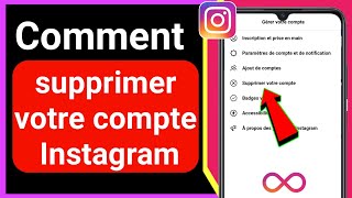 Comment SUPPRIMER son Compte INSTAGRAM Android amp iPhone  Nouvelle mise à jour [upl. by Hertha]