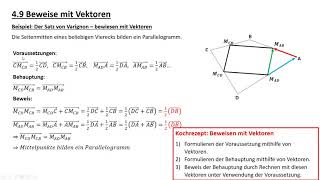 V01 Beweisen mit Vektoren [upl. by Ahilam]