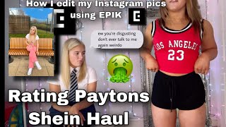 How I edit my Instagram with EPIK  Paytons holiday haul  Rating Paytons haul [upl. by Bevon]