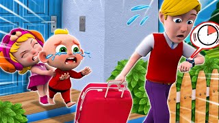 Daddy Dont Leave Me Song🥺  Police Officer Song  Funny Baby Songs  Nursery Rhymes amp Kids Songs [upl. by Nageam]