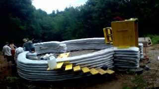 Construction eco dome superadobe  timelapse  partie 1  france [upl. by Yenruoj43]