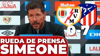 SIMEONE RUEDA DE PRENSA GRIEZMANN MEMPHIS MORATA  RAYO VALLECANO 0 ATLÉTICO DE MADRID 7  AS [upl. by Dionisio]