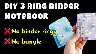 How to make 3 ring binder journal notebook without binder clipsdiy journal supplies [upl. by Saleem]