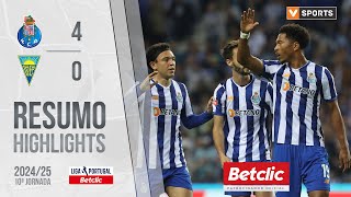 Resumo FC Porto 40 Estoril Liga 2425 10 [upl. by Drape]