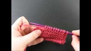 Tunisian Crochet  Purl Stitch  The Crochet Side [upl. by Neelrihs797]