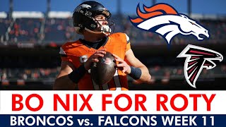 Bo Nix For Rookie Of The Year Broncos BLOW OUT The Falcons  Broncos vs Falcons Highlights amp News [upl. by Kirrad]