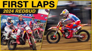 First Laps  2024 RedBud Motocross [upl. by Yenatirb]