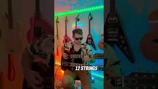 6 strings vs 12 strings guitar  guitar guitarist guitars doubleneck epiphoneg1275 epiphone [upl. by Lynsey308]