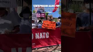 Disband NATO in front of the Embassy of the Republic of Korea Madrid [upl. by Vas]