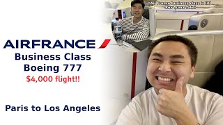 Air France BUSINESS CLASS Overview  CDG to LAX [upl. by Cooke]