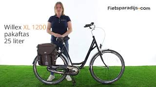 Willex XL 1200 Pakaftas 25L  Fietstas review NL [upl. by Leivad526]