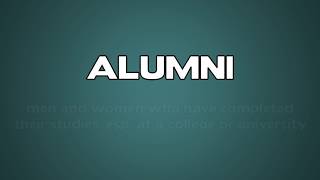 Alumni Meaning [upl. by Eceinert816]