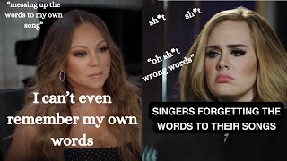 Famous Singers FORGETTING The Lyrics to their Songs [upl. by Ube]