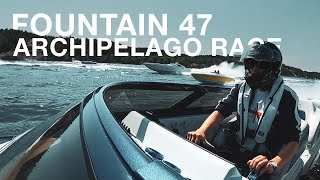 Fountain 47 with 4050hp  Archipelago race in Sweden  Highlights [upl. by Nemrac]