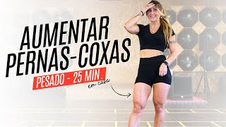 Treino Pesado para Aumentar Coxas  Quadríceps em casa [upl. by Anileba]