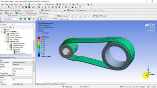 CONVEYOR BELT SIMULATION IN ANSYS [upl. by Nide669]