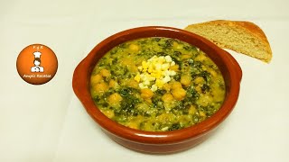 Potaje de garbanzos y espinacas  Receta de garbanzos con espinacasampisrecetas [upl. by Assirrem]