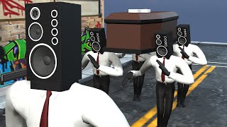 Large Speakerman Twerk dance on the city  Coffin dance meme song animations [upl. by Leinahtan320]